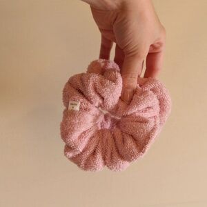 Handmade Pink Towel Scrunchies